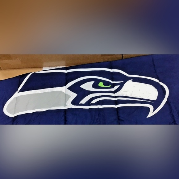 Seattle Seahawk Football Blanket - Picture 6 of 8